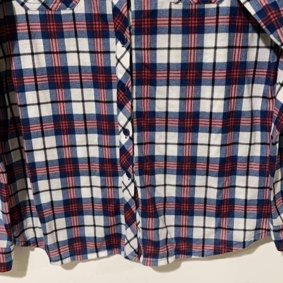 Flannel Shirt Ladies Long Sleeve Button Down XL - Picture 3 of 10